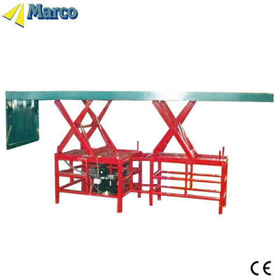 Table de levage à ciseaux à action hydraulique Marco avec volet de chargement Niveau de poids jumeau Marco